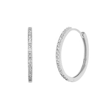 Load image into Gallery viewer, Bailey Hoop Earrings in Silver
