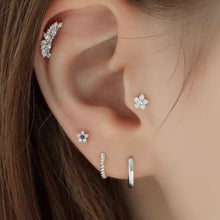 Load image into Gallery viewer, Penny Flat Back Stud Earring in Silver
