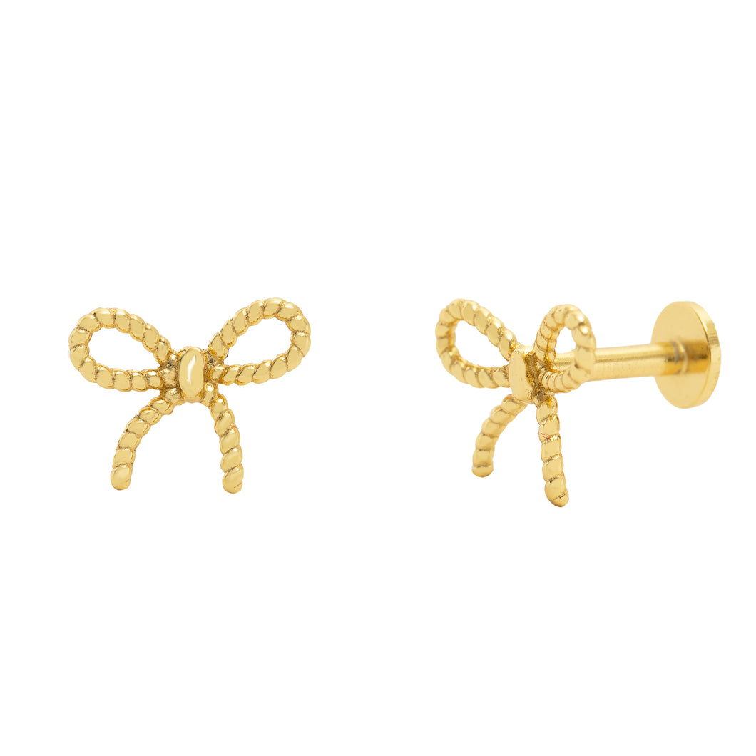 Vanessa Flat Back Stud Earring in Gold