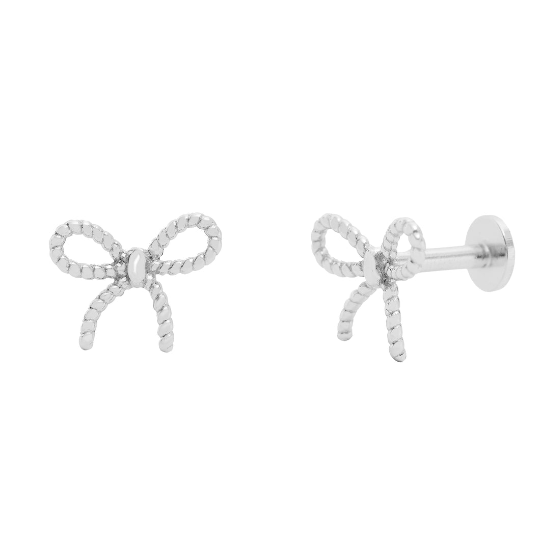 Vanessa Flat Back Stud Earring in Silver